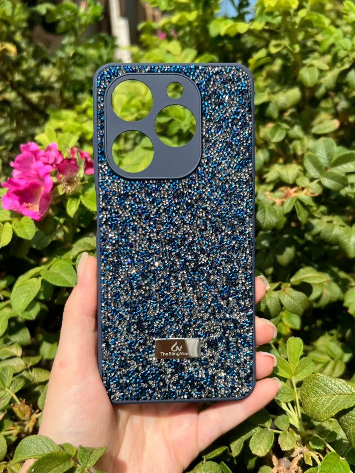 Темно-синий силиконовый чехол the bling world для Tecno Spark GO 2024 и Spark 20 и Spark 20C и Pop 8