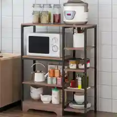 Коричневый стеллаж деревянный