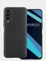 Черный чехол для WIKO T50 силиконовый ROSCO матовый тонкий с бортиком- защитой камер, soft touch