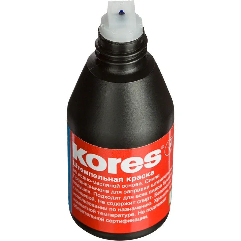Краска штемпельная KORES, синяя, 28 мл