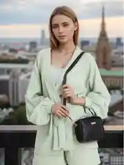 Белый сумка женская через плечо, сумка кросс боди, женская сумка