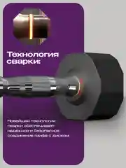 Гантель 12 кг, PROIRON, 1 шт., обрезиненная