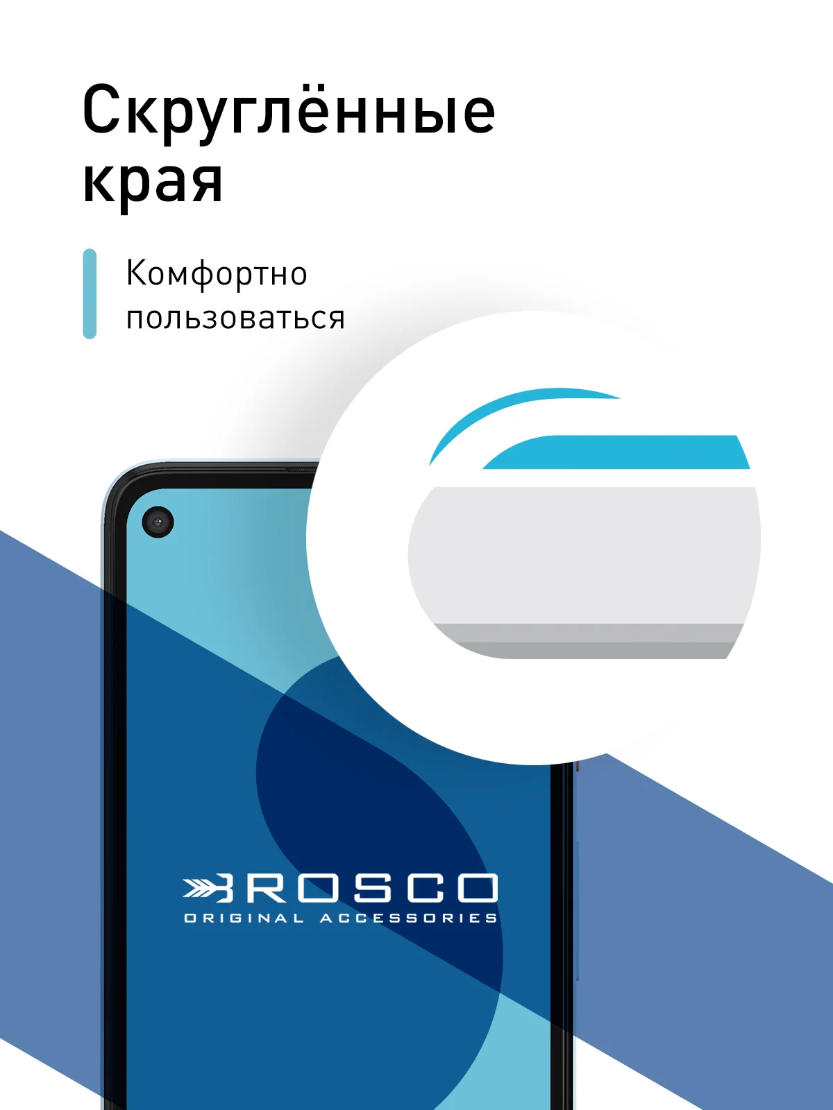 Прозрачный стекло для Google Pixel 4A 5G/ 4G защитное ROSCO прозрачное с олеофобным покрытием, рамкой