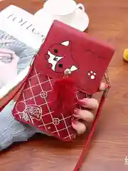 Красный d.a. Сумка-кошелёк для телефона с принтом, сенсорное окно