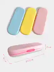 Пенал школьный двухсекционный, овальной формы, размер 21,5 х 8 х 3 см
