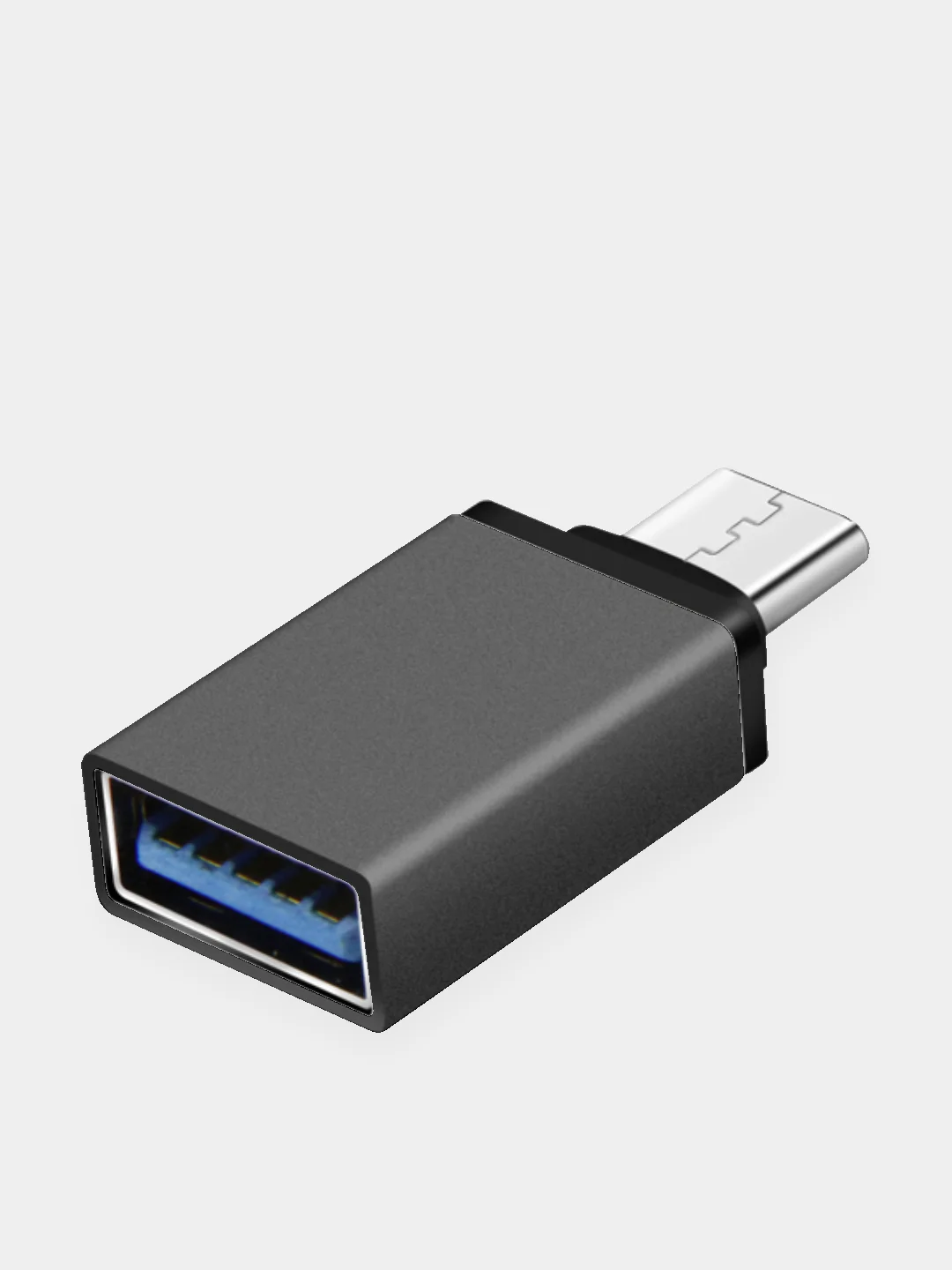 Черный адаптер переходник usb type c на usb otg