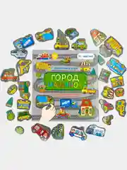 Настольная магнитная игра Бигр "Город машинок", УД86