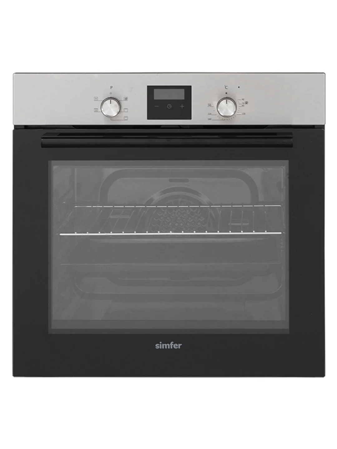 Серебряный электрический духовой шкаф Simfer B6EB56014 B6EM56014 B6EW56014, 5 режимов, конвекция