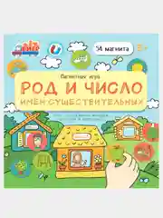 Развивающая магнитная игра Бигр "Род и число имен существительных" обучающая, УД86
