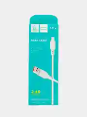 USB-кабель Denmen D01V, micro USB, 1.0 м, круглый, белый