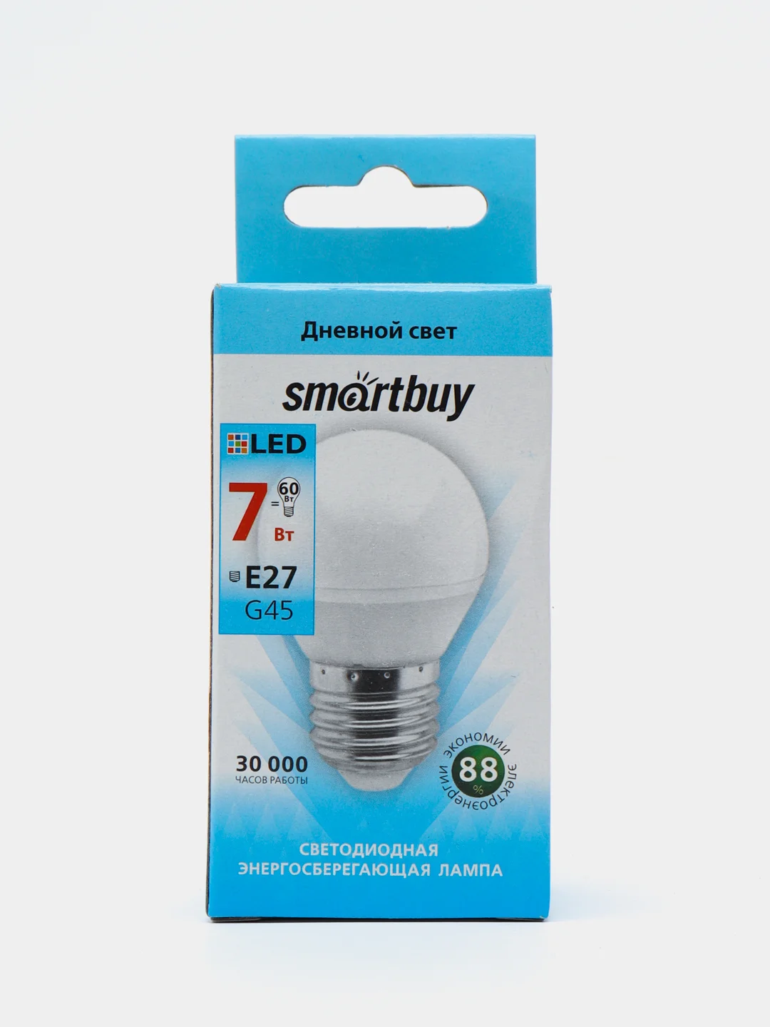 Светодиодная лампа smartbuy G45-07W/4000/E27