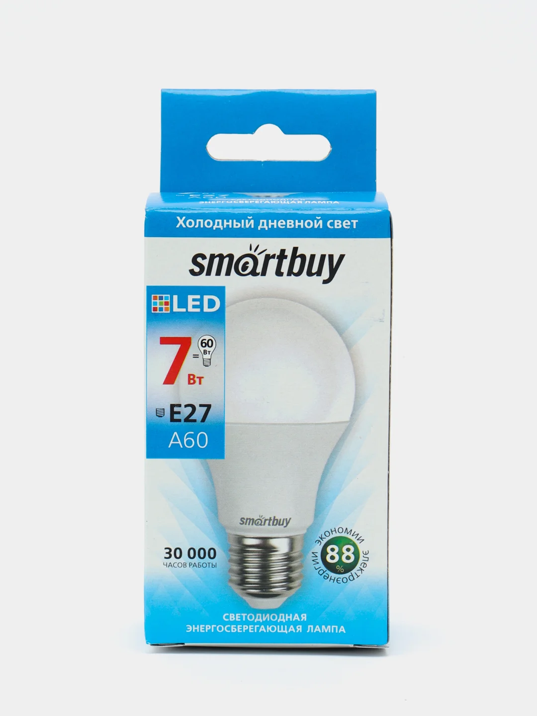 Светодиодная лампа smartbuy A60-07W/6000/E27