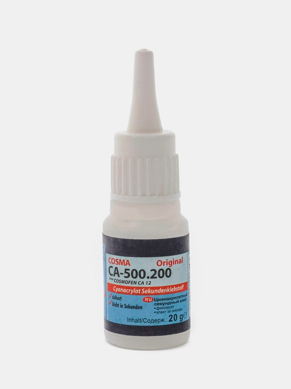 Суперклей Cosmofen Сa-12 секундный, Цианоакрилатный клей, 20 г