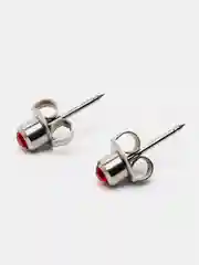 Красный серьги-гвоздики из медицинской стали
