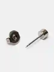 Сиреневый серьги-гвоздики из медицинской стали