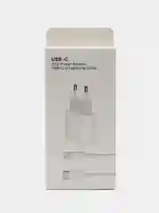 Быстрая зарядка для айфона, блок питания с Type-C, 20W, кабель 1м, адаптер