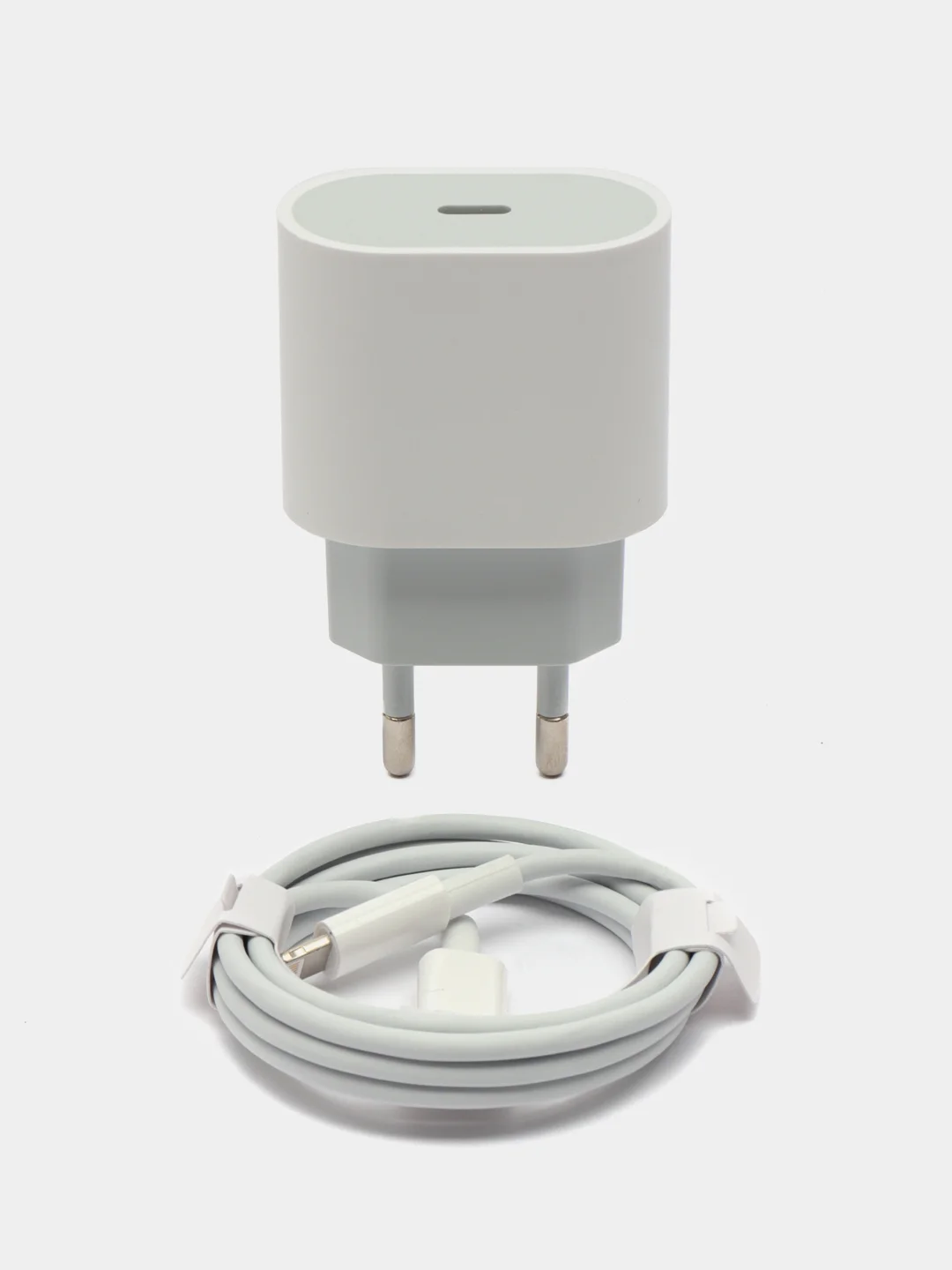 Быстрая зарядка для айфона, блок питания с Type-C, 20W, кабель 1м, адаптер