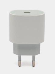Быстрая зарядка для айфона, блок питания с Type-C, 20W, кабель 1м, адаптер