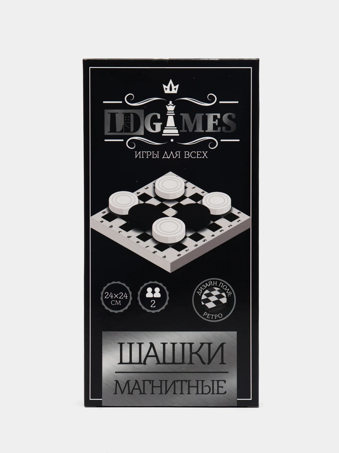 LDGames Шашки магнитные 24x24см, пластик, металл, SC5666