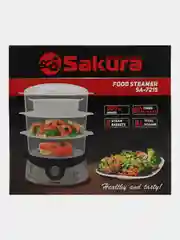 Пароварка электрическая Sakura SA-7215 3 яруса (9,0л) 800Вт таймер