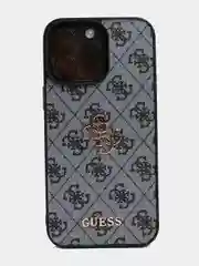 Чехол Guess PU leather iPhone 15 Pro Мах из экокожи синий