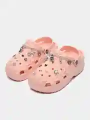 Розовый сабо с джибитсами женские