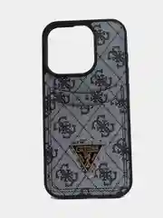 Чехол Guess PU leather iPhone 15 Pro Мах из экокожи с картхолдером, синий