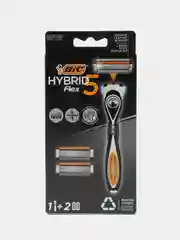 Бритва мужская, 5 лезвий, плавающая головка, BIC Hybrid 5 Flex, 2 сменные кассеты