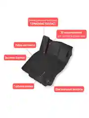 Коврики в Chery Tiggo 8 Pro Max NEW Рестайлинг I, в салон 3 ряд (2023-) EVA 3D Premium