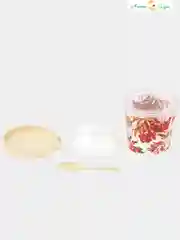 Вишнёвый стакан для завтрака с ложкой