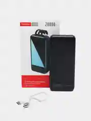 Внешний аккумулятор с всторенными кабелями зарядки Type-C / Lightning / Micro USB