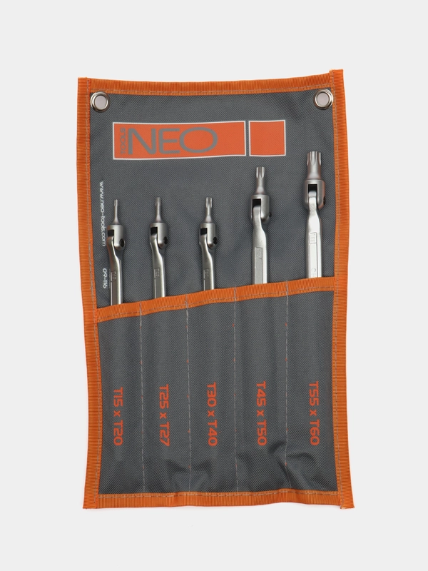 Шестигранные ключи NEO Tools Torx, шарнирные , T15-T60 мм, набор 5 шт