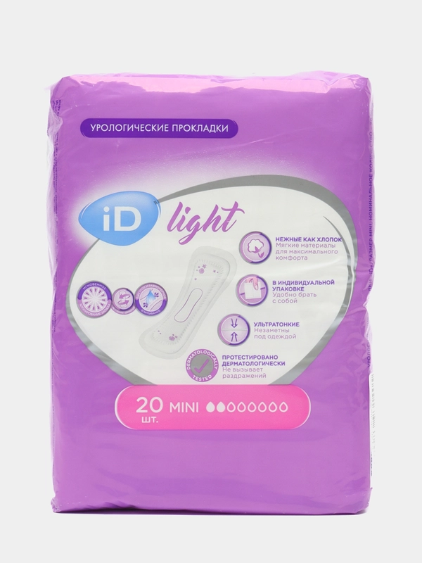 Прокладки урологические для женщина iD Light Mini, 20 шт