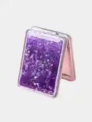 Зеркало косметическое компактное, карманное, с блестками