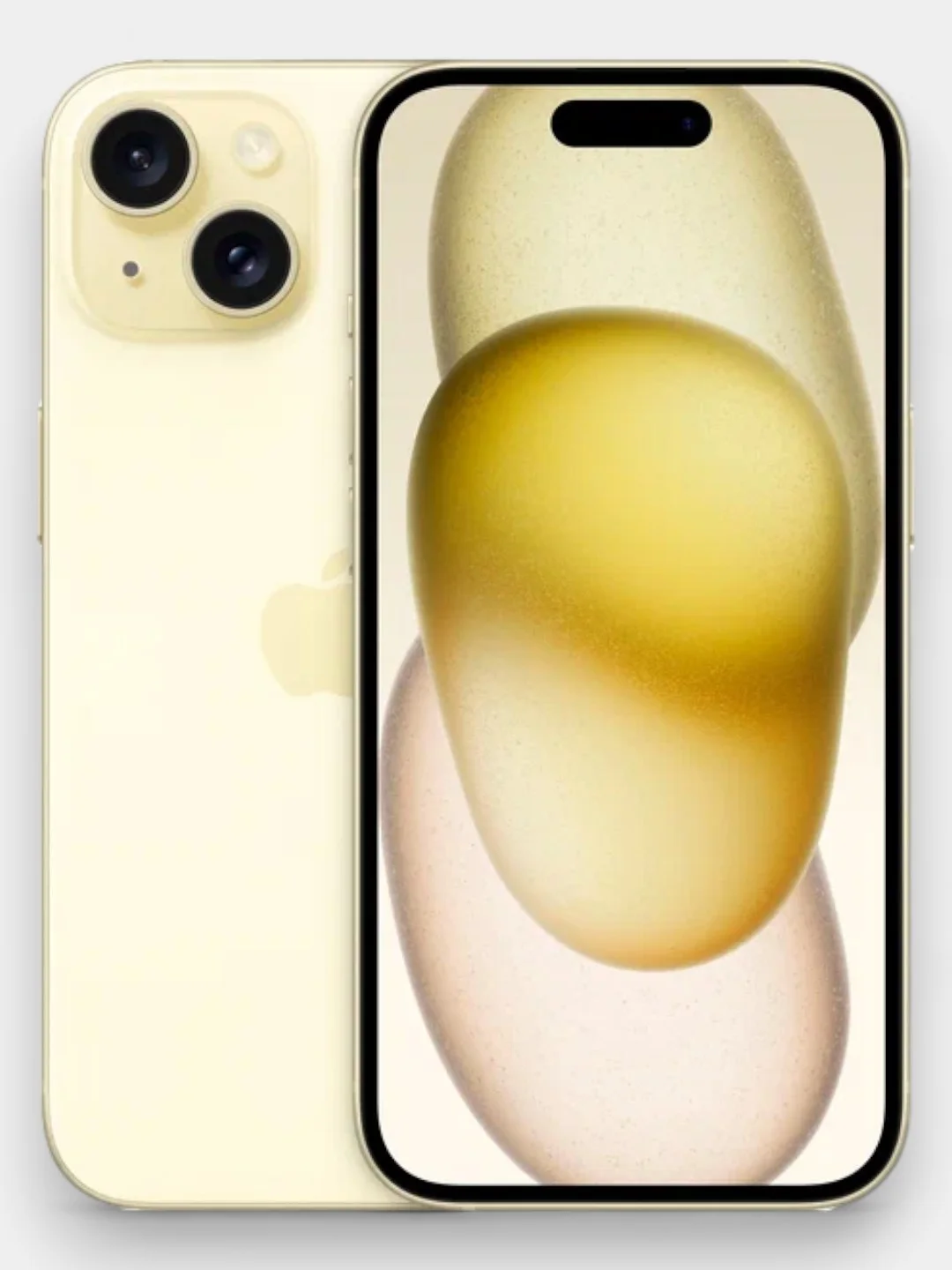 Желтый смартфон Apple iPhone 15, 256 Gb