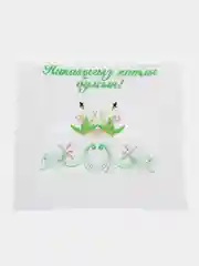 Лайм рушник свадебный на никах с вышивкой лебеди