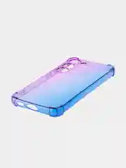 Фиолетовый чехол для Samsung Galaxy S23 противоударный силиконовый ROSCO прозрачный, усиленные углы
