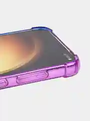Фиолетовый чехол для Samsung Galaxy S23 противоударный силиконовый ROSCO прозрачный, усиленные углы