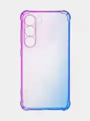 Фиолетовый чехол для Samsung Galaxy S23 противоударный силиконовый ROSCO прозрачный, усиленные углы