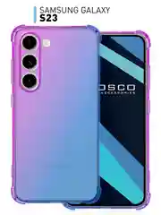 Фиолетовый чехол для Samsung Galaxy S23 противоударный силиконовый ROSCO прозрачный, усиленные углы