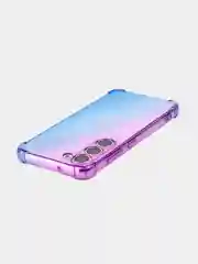 Фиолетовый чехол для Samsung Galaxy S23 противоударный силиконовый ROSCO прозрачный, усиленные углы