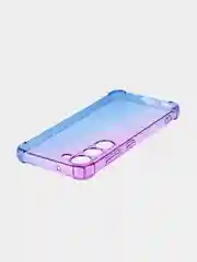 Фиолетовый чехол для Samsung Galaxy S23 противоударный силиконовый ROSCO прозрачный, усиленные углы