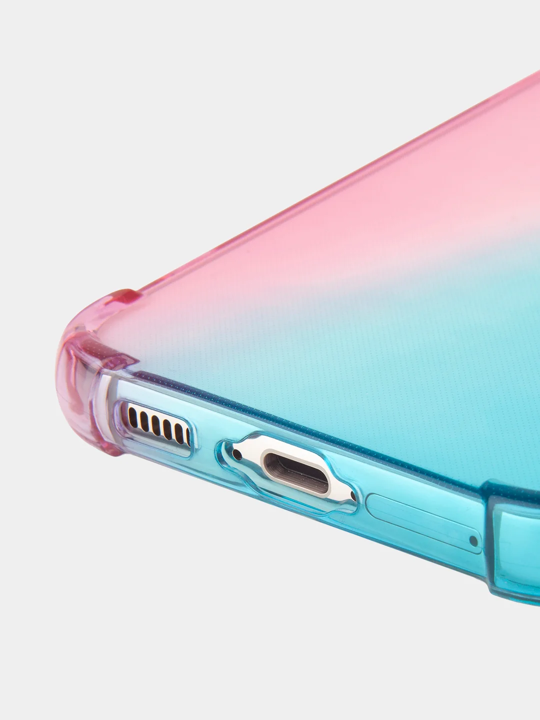 Розовый чехол для Samsung Galaxy S23 противоударный силиконовый ROSCO прозрачный, усиленные углы