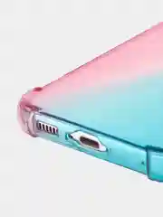 Розовый чехол для Samsung Galaxy S23 противоударный силиконовый ROSCO прозрачный, усиленные углы