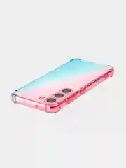 Розовый чехол для Samsung Galaxy S23 противоударный силиконовый ROSCO прозрачный, усиленные углы