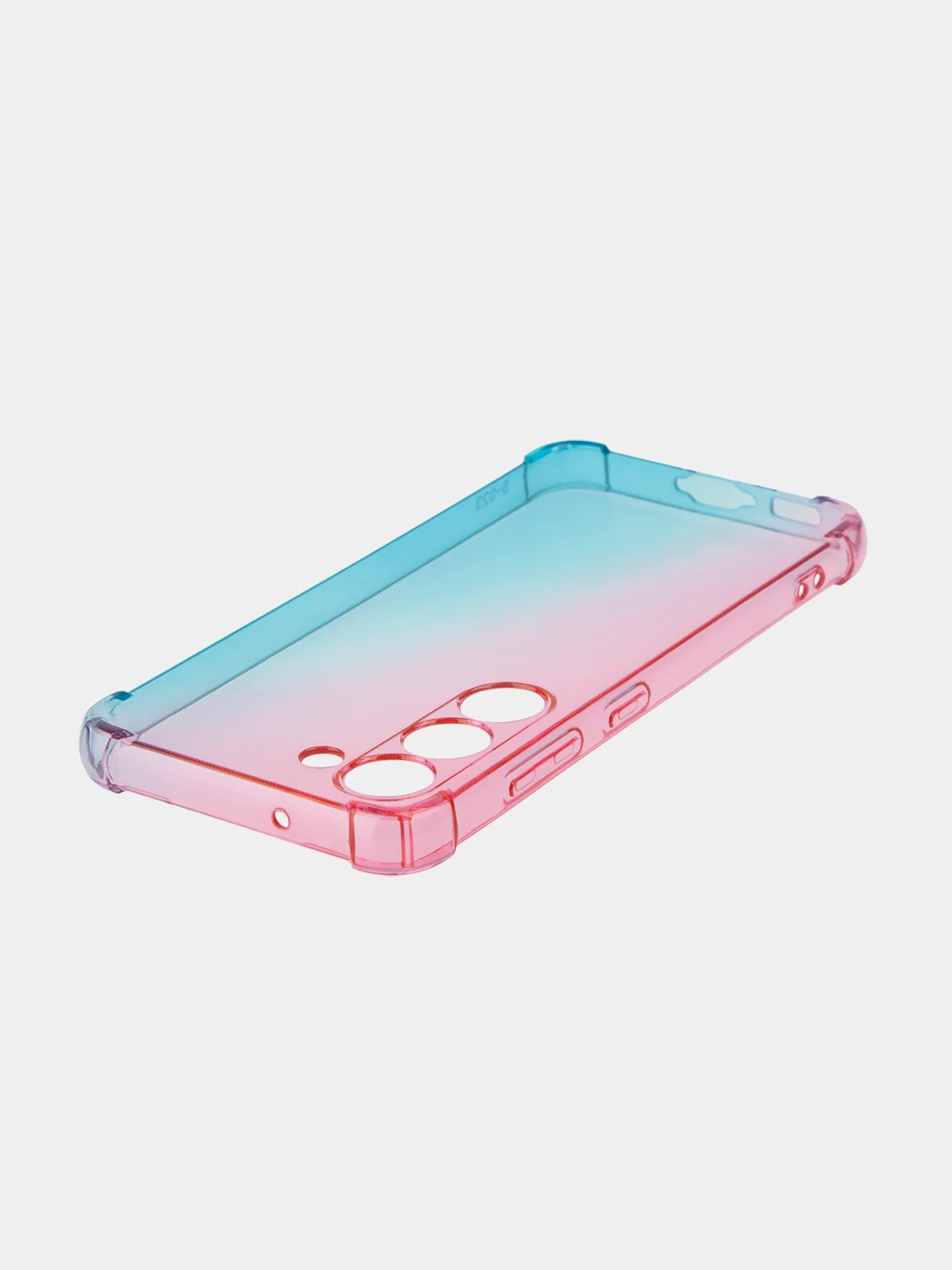 Розовый чехол для Samsung Galaxy S23 противоударный силиконовый ROSCO прозрачный, усиленные углы