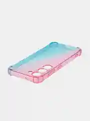 Розовый чехол для Samsung Galaxy S23 противоударный силиконовый ROSCO прозрачный, усиленные углы