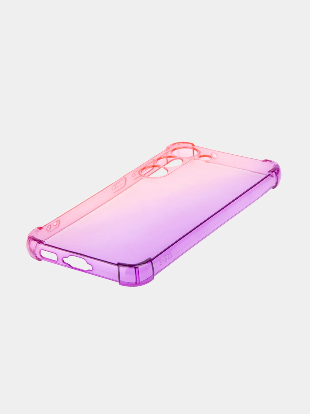 Пурпурный чехол для Samsung Galaxy S23 противоударный силиконовый ROSCO прозрачный, усиленные углы