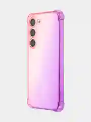 Пурпурный чехол для Samsung Galaxy S23 противоударный силиконовый ROSCO прозрачный, усиленные углы