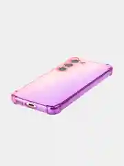 Пурпурный чехол для Samsung Galaxy S23 противоударный силиконовый ROSCO прозрачный, усиленные углы